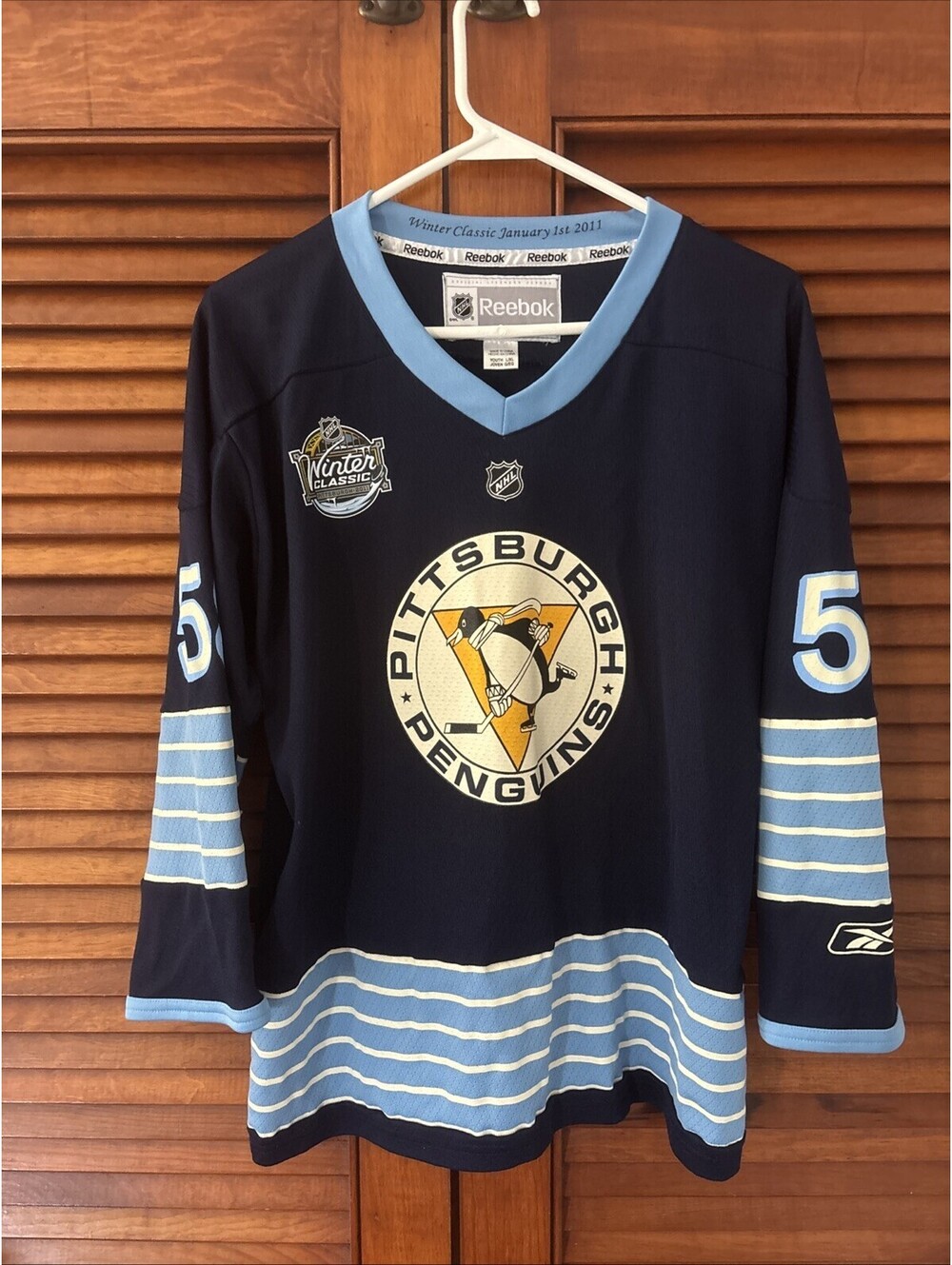 Kris Letang #58 Pittsburgh Penguins 2011 Winter Classic Reebok Size Youth L/XL